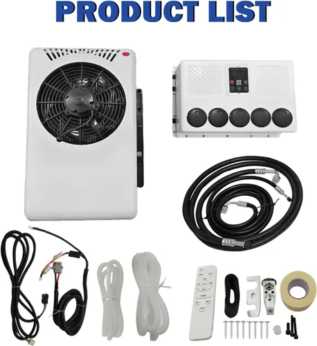 Miniatura 7 de 12 volt Aire acondicionado para camión eléctrico con unidad de aire acondicionado dividida de estacionamiento 12V 8000BTU para furgoneta camper