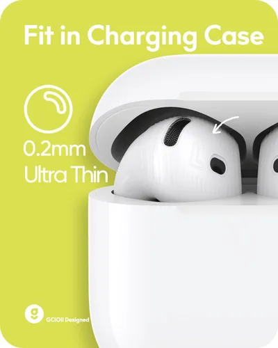 Miniatura 5 de Gcioii - 3 pares de cubiertas de almohadillas para AirPods 4 [encaja en el estuche], almohadillas de silicona antideslizantes y antiarañazos