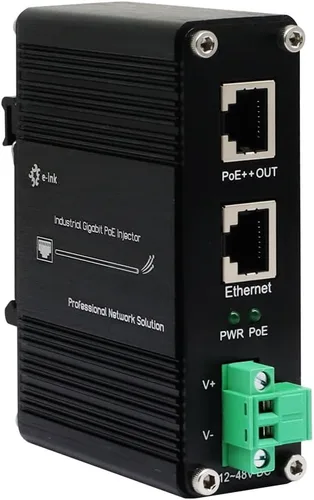 Miniatura 7 de E-link Inyector industrial Gigabit PoE++ 48V DC PoE++ 95W hasta 328.1 ft Salida Montaje en carril DIN endurecido Adaptador PoE de alta potencia