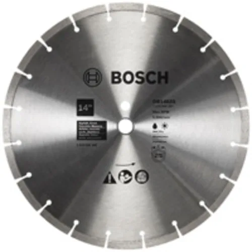 Miniatura 16 de BOSCH DB1241S Hoja de diamante de borde segmentado estándar de 12 pulgadas con eje de 1 pulgada para aplicaciones universales de corte tosco