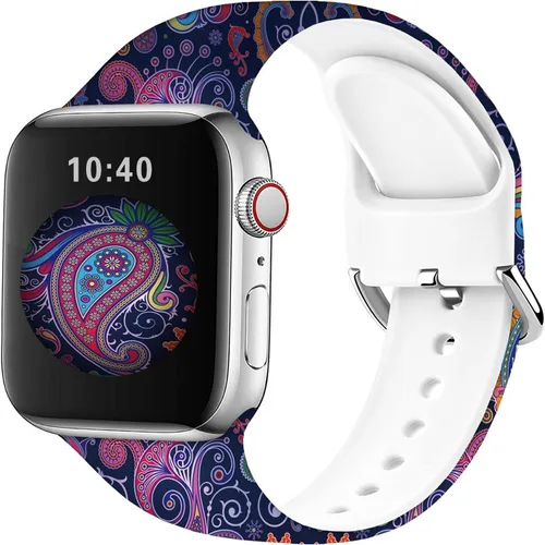 Miniatura 2 de Correas de reloj de silicona suave compatibles con Apple Watch de 1.496 in 1.575 in 1.614 in 1.654 in 1.732 in 1.772 in 1.811 in 1.929 in Ultra 2