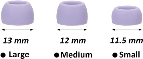 Miniatura 3 de Juego de auriculares de silicona de repuesto para auriculares Samsung Galaxy Buds Pro, 6 pares (violeta fantasma)