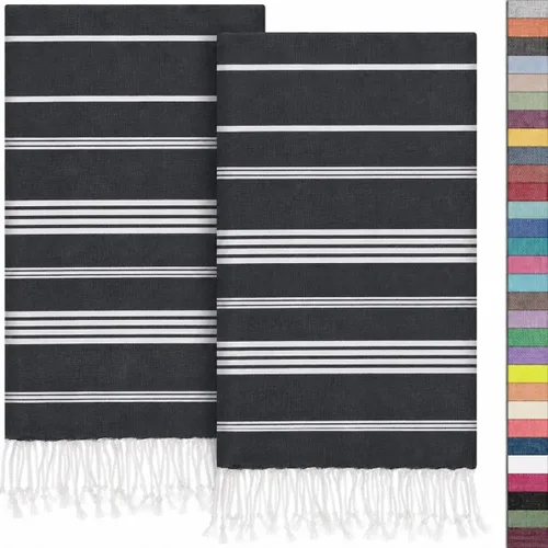 Miniatura 24 de EPHESUS TOWELS Toallas de Mano - Juego de 2 18" x 30" - Toalla de Mano Turca Decorativa para Baño, Cocina, Invitados, Cara, Cabello, Té, Paño