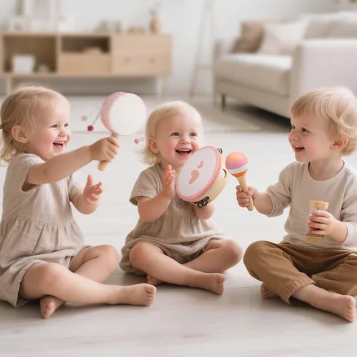Miniatura 4 de Juguetes musicales para regalos de cumpleaños de niñas de 2 y 3 años, juguetes Montessori de madera para niños de 2 años, instrumentos musicales 8