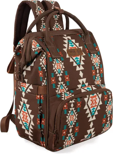 Miniatura 19 de Wrangler - Mochila Azteca Organizada, Mochila de Día, Bolsa de Viaje para Bebé con Correa para Silla de Paseo y Bolsillos Laterales para Botellas