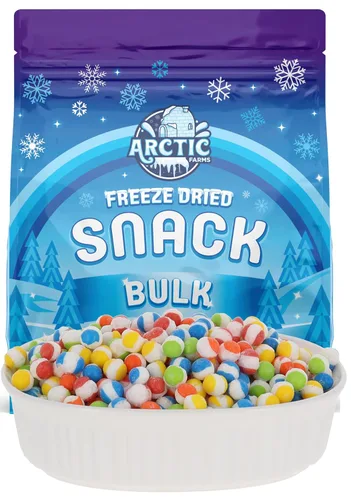 Miniatura 11 de Arctic Farms Caramelos liofilizados Frittles a granel en bolsas y en caja (sabores triturados) (3 libras)