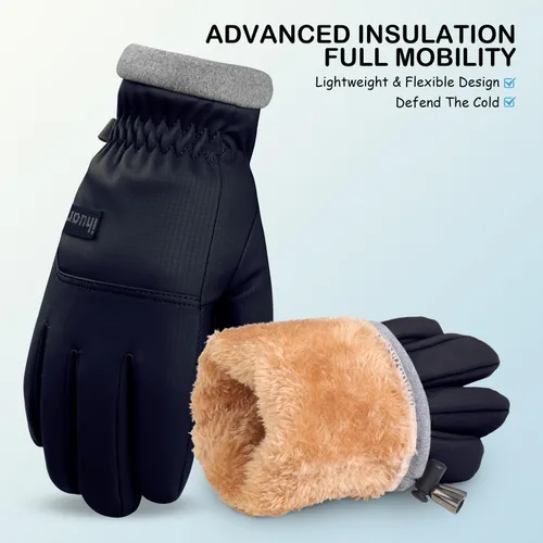 Miniatura 3 de ihuan Guantes de esquí impermeables de invierno para niños, snowboard, pantalla táctil, nieve, ciclismo, correr, para niños y niñas