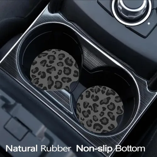Miniatura 2 de Posavasos de coche de 3.5 pulgadas para portavasos, paquete de 2 posavasos de goma universales antideslizantes grandes para mujeres, accesorios
