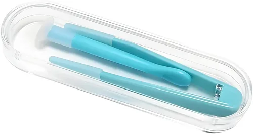 Fundas para lentes de contacto, aplicador de lentes de contacto y herramienta de extracción con pinzas de punta suave, pinzas portátiles para lentes