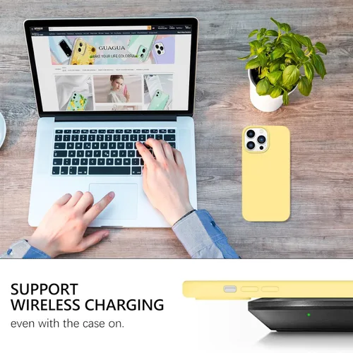 Miniatura 133 de GUAGUA Funda compatible con iPhone 17 Pro Max de 6.9 pulgadas, silicona líquida, goma de gel suave, delgada, forro de microfibra delgada