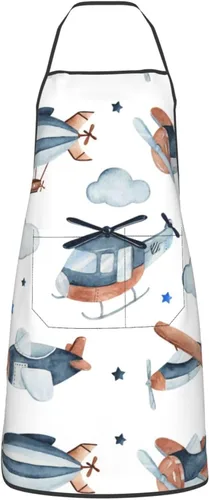 Miniatura 9 de Delantal de aviación para aviación, delantales de cocina para hombre y mujer, delantal de cocina, delantal de chef, delantales de jardín ajustables