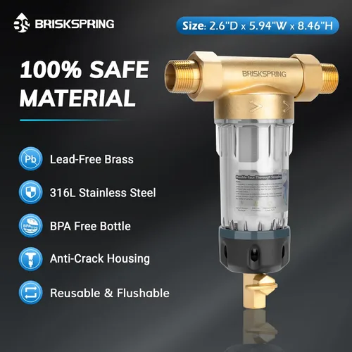 Miniatura 5 de Filtros de Sedimentos Spin Down de 40 Micrones con Raspador, Filtro de Sedimentos sin Necesidad de Desmontaje, Sistema de Filtro de Agua