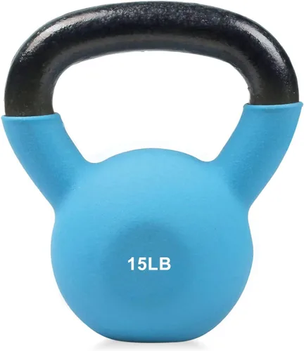RitFit Pesa rusa de hierro fundido sólido con revestimiento de neopreno, 5, 10, 15, 20, 25, 30, 35, 40, 45, 50 libras, ideal para entrenamiento de