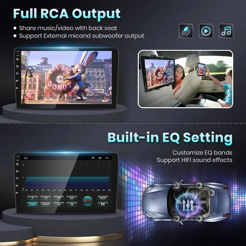 Miniatura 4 de Radio de coche estéreo para Honda Civic 2012 2013 2014 2015 con Carplay inalámbrico Android Auto 9 "1080 p HD IPS pantalla táctil Bluetooth GPS WiFi