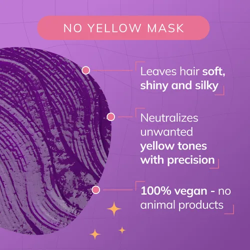 Miniatura 5 de Fanola Mascarilla para el cabello sin amarillo morado, mascarilla capilar con pH ácido para tonos rubios, decolorados y grises, pigmento violeta