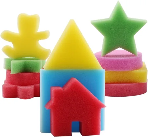 Miniatura 9 de LEOBRO 30 esponjas para pintar, aplicadores de pintura de esponja de forma, esponjas de pintura para manualidades, sellos de esponja de espuma