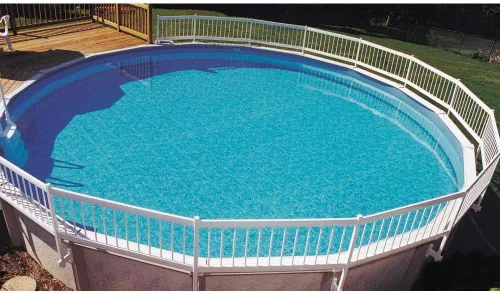 Miniatura 2 de Kit de base y valla para piscina sobre el piso (8 sección) de GLI, Blanco