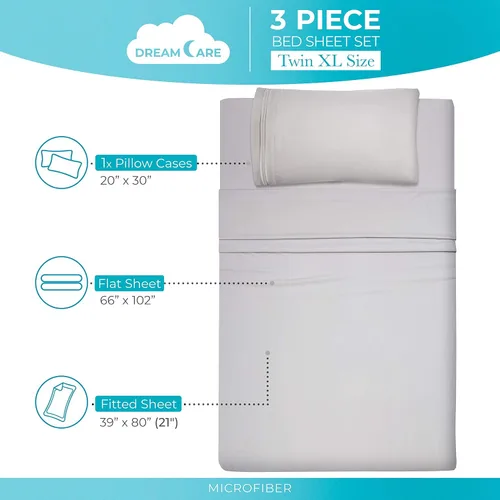 Miniatura 449 de DREAMCARE Juego de sábanas Queen – 6 piezas Sábanas de enfriamiento – hasta 15” Sábanas profundas tamaño Queen – Colección 2500 Supreme – Extra 03