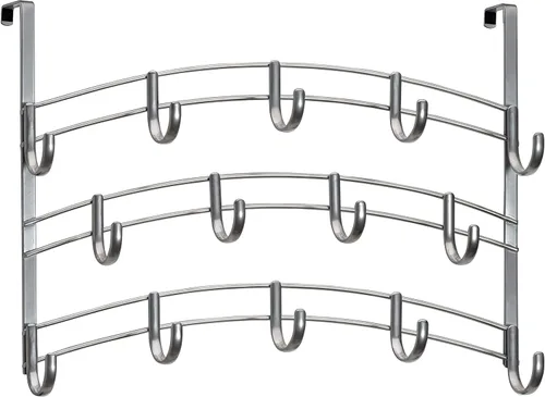 Miniatura 14 de LYNK Professional® Home™ Ganchos para Puerta - 9 Ganchos Colgador Sobre Puerta - Toallero Sobre Puerta - Para Colgar Toallas o Ropa - Baño, Negro