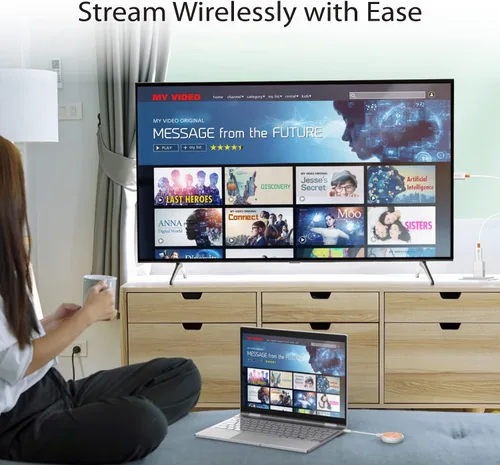 Miniatura 3 de j5create ScreenCast - Transmisor y receptor de pantalla inalámbrico USB-C a HDMI, compatible con 1080p, adecuado para iPhone15, MacBook, iPad Pro