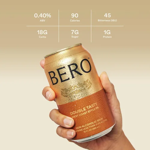 Miniatura 6 de BERO Double Tasty West Coast Style IPA + Edge Hill Hazy, (paquete de 2 x 6 unidades) sin alcohol Craft Ale, Hoppy Craft Brew, sabor cítrico y pino