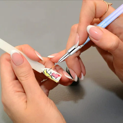 Miniatura 7 de Cepillo delineador para uñas, 6 pinceles finos para arte de uñas, cepillo profesional para detalles de uñas para esmalte de gel, tamaños