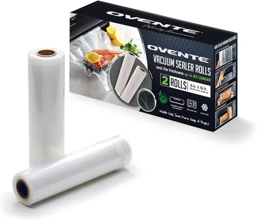 Miniatura 13 de OVENTE Bolsas selladoras al vacío precortadas, 100 unidades de 8 x 12 pulgadas, resistentes para ahorro de alimentos, sin BPA para almacenamiento
