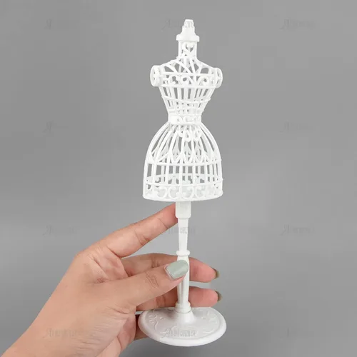 Miniatura 8 de AUEAR, Paquete de 5 formas de vestido, vestido de tela, maniquí de plástico, soporte de soporte para modelo, accesorios para vestidos