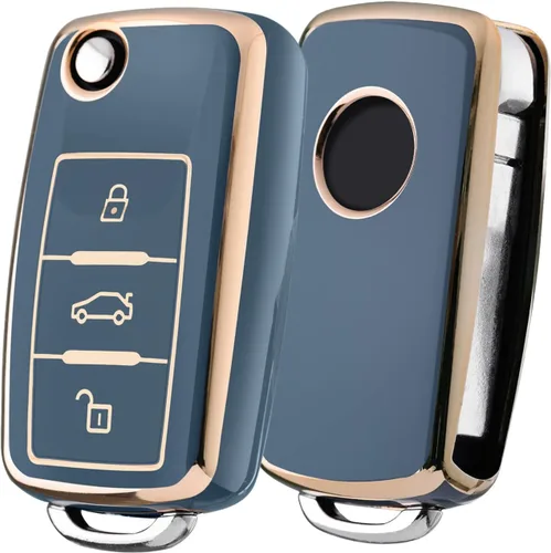 Miniatura 18 de ELOHEI para VW Funda para Llavero, Protección Completa de 361 Grados de TPU Suave Premium para VW Volkswagen Jetta, Beetle, Tiguan, Passat, Golf