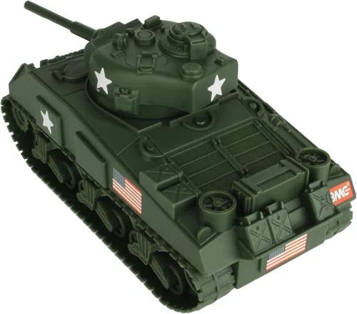 Miniatura 4 de BMC WW2 Sherman M4 Tank - Vehículo militar 1:32 verde oscuro para hombres de plástico del ejército