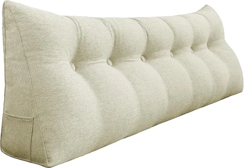 Miniatura 41 de Almohada de cuña acolchada de 8 libras para cabecero, posicionador corporal en forma de triángulo, almohada de lectura para la cama, almohada