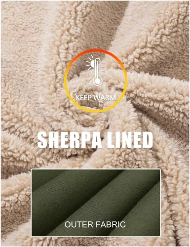 Miniatura 4 de MAGCOMSEN Sudadera con capucha de forro polar Sherpa para hombre