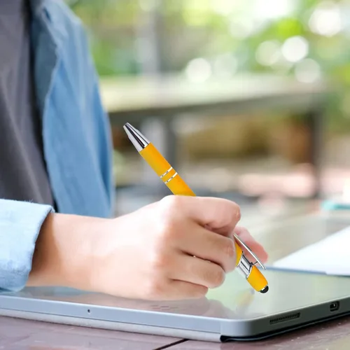 Miniatura 5 de Hasta 300 bolígrafos personalizados a granel con nombre personalizado con grabado gratis, puntas de lápiz capacitivo grabado, bolígrafo