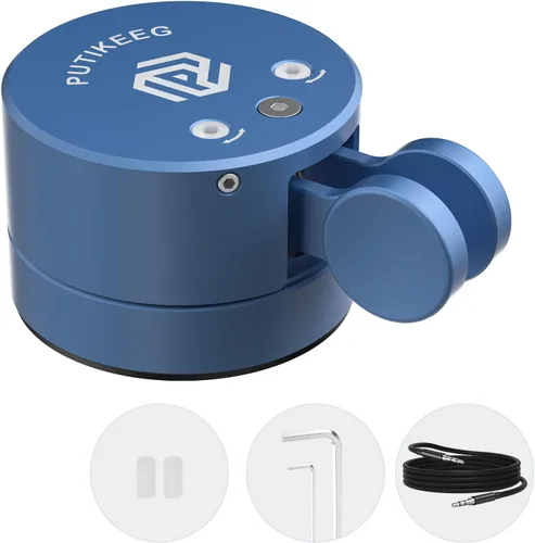 Miniatura 8 de Putikeeg Mini llave de código morse, pala doble CW con base magnética, paletas de retorno magnéticas, llave Lambic Morse para radioaficionado (verde)
