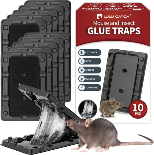 Miniatura 15 de LULUCATCH Trampas para ratones, paquete de 4, trampas de pegamento más grandes y pesadas para ratones, ratas y serpientes, trampas adhesivas