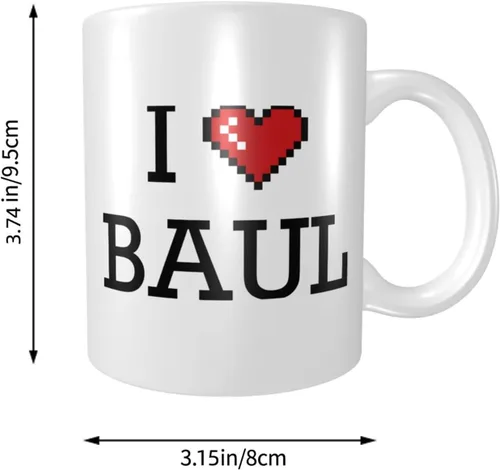 Miniatura 2 de Coworker - Taza de café con texto en inglés "I Love Baul", tazas de café únicas para mujer