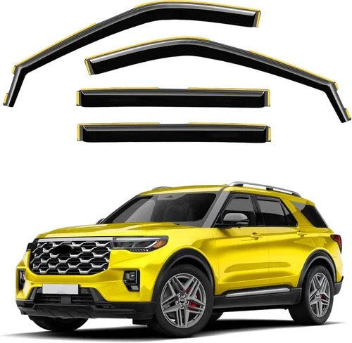 Miniatura 24 de Protectores de lluvia de ventana en canal para Chevy Express Van 1996-2026 y GMC Savana 1996-2026, deflectores de ventana extra duraderos, viseras