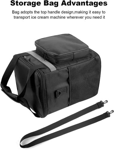 Miniatura 5 de Estuche de transporte para máquina de helados, para sorbetes de yogur congelado, bolsa de viaje duradera de tela Oxford para CUISINART
