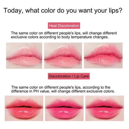 Miniatura 7 de Paquete de 2 lápices labiales de aloe vera, bálsamo labial nutritivo y regordete, bálsamo labial hidratante mágico que cambia de color, brillo