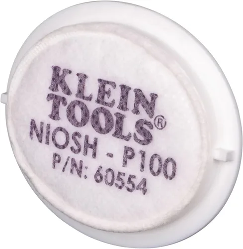 Miniatura 12 de Klein Tools 60552 Respirador reutilizable P100 de media máscara con filtros reemplazables para polvo, humos metálicos y niebla de aceite, M/L