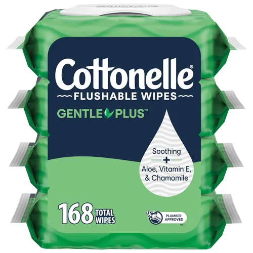 Miniatura 17 de Cottonelle XL Toallitas húmedas desechables, Toallitas para adultos grandes, 2 paquetes de tapa abatible, 45 toallitas por paquete