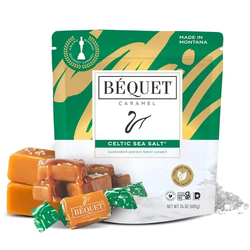 Miniatura 15 de Béquet Caramelo – Caramelo de sal marina celta – Caramelo gourmet – Caramelo de caramelo salado envuelto individualmente – Hecho en Montana – Kosher