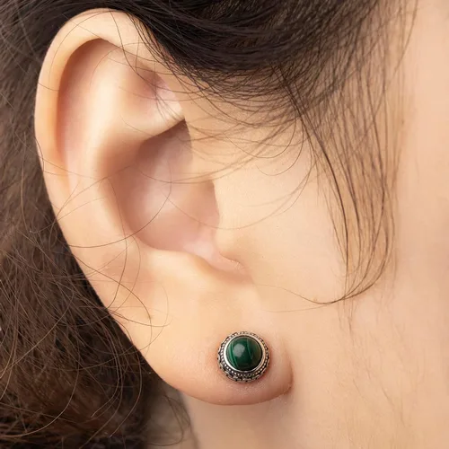 Miniatura 93 de Aretes de plata de ley con piedra natal de cristal real, joyería para mujer, moda occidental 925, envejecida, bohemia, hecha a mano, el mejor regalo