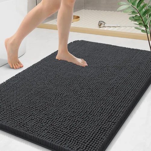 Miniatura 100 de Arotive Alfombras de baño de felpilla extrasuaves y absorbentes, de 24 x 16 pulgadas, lavables a máquina, parte trasera de goma antideslizante