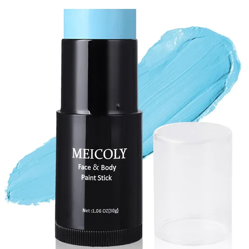 Miniatura 17 de MEICOLY Barra de Pintura Facial y Corporal Naranja (29.99 g), Crema para Cara de Halloween, Efectos Especiales SFX de Calabaza y Tigre, Negro