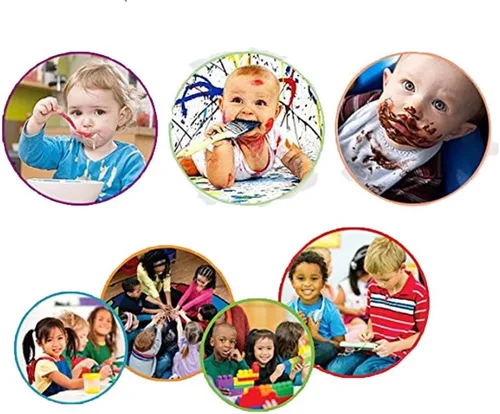 Miniatura 5 de JNINTH Baberos impermeables y lavables para comer y jugar delantal (6-36 meses)