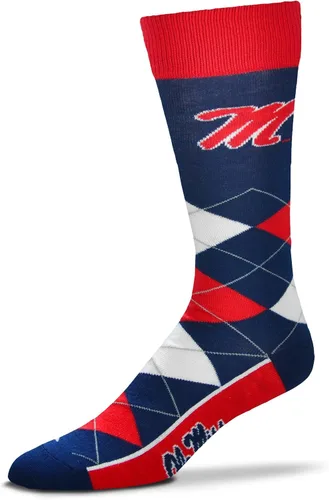 Miniatura 16 de FBF NCAA calcetines de equipo unisex para adultos Argyle Line Up