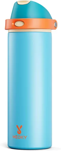Miniatura 23 de Botella de agua aislada de 40 onzas con popote, botella de agua de metal de acero inoxidable con tapa 2 en 1, a prueba de fugas, fría durante 24