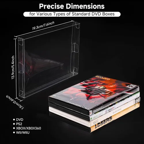Miniatura 2 de Paquete de 15 fundas protectoras de videojuegos Funda protectora para Gamecube, Xbox, PS2, Wii U y DVD Material PET Transparente Fuerte