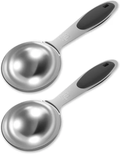 Miniatura 7 de LEIFENY Cuchara dosificadora individual de acero inoxidable, 2 unidades de 1/2 cucharada (1.5 cucharaditas, 1/4 oz, 0.3 fl oz) con agarre